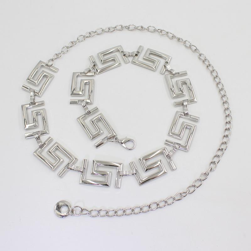 Metal Waist Chain Women'S Dress Trendy Decoration With Suit Belt Tiger Head Accessories Chain 2 Optional