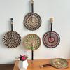 Vintage Seagrass Woven Fan Bohemian Summer Cooling Fan Decorative Handheld Fans  Home Decoration