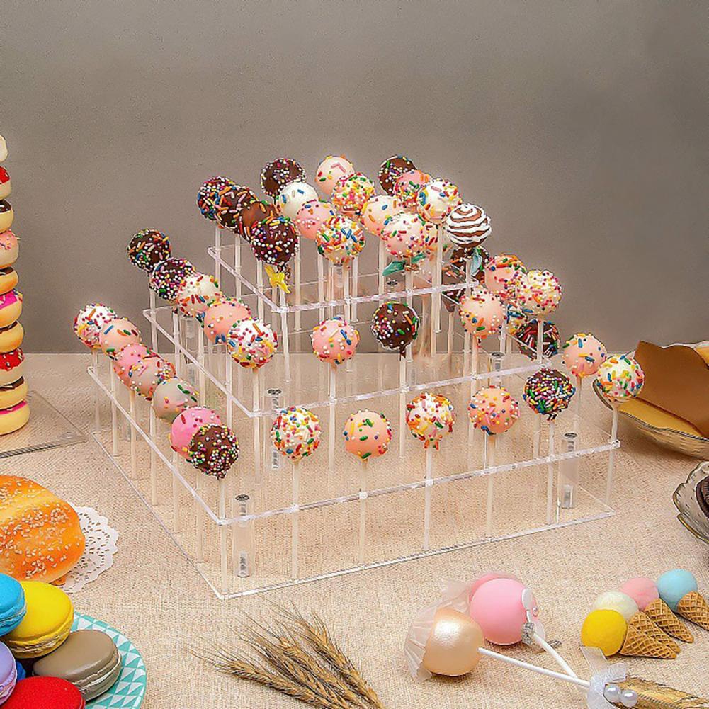 Dessert Table Display Set Cake Pop Display Stand Acrylic Cake Pop Stand with Multiple Layers Capacity for Lollipop for Organized