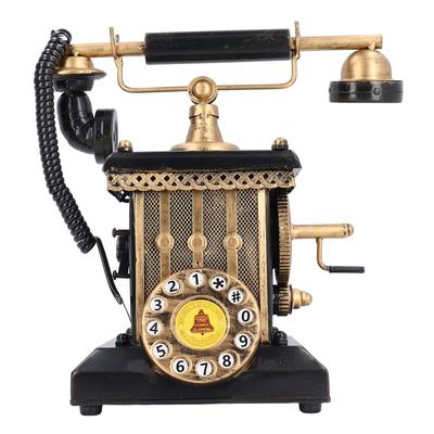 Vintage Telephone Decorative Resin Model Retro Phone Wall Art Statue Bar Cafe Window Decor Desktop Ornament