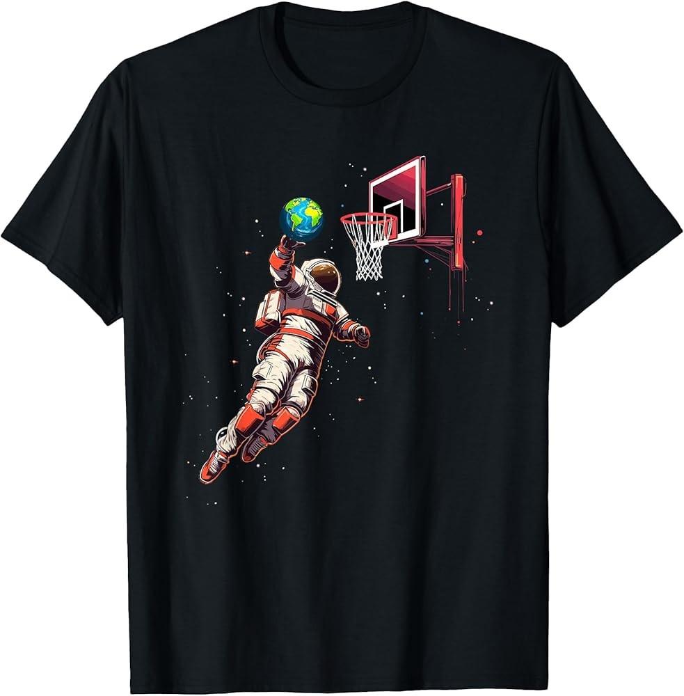 Astronaut Basketball Outer Space Gifts Space TShirt Unisex T-Shirt S