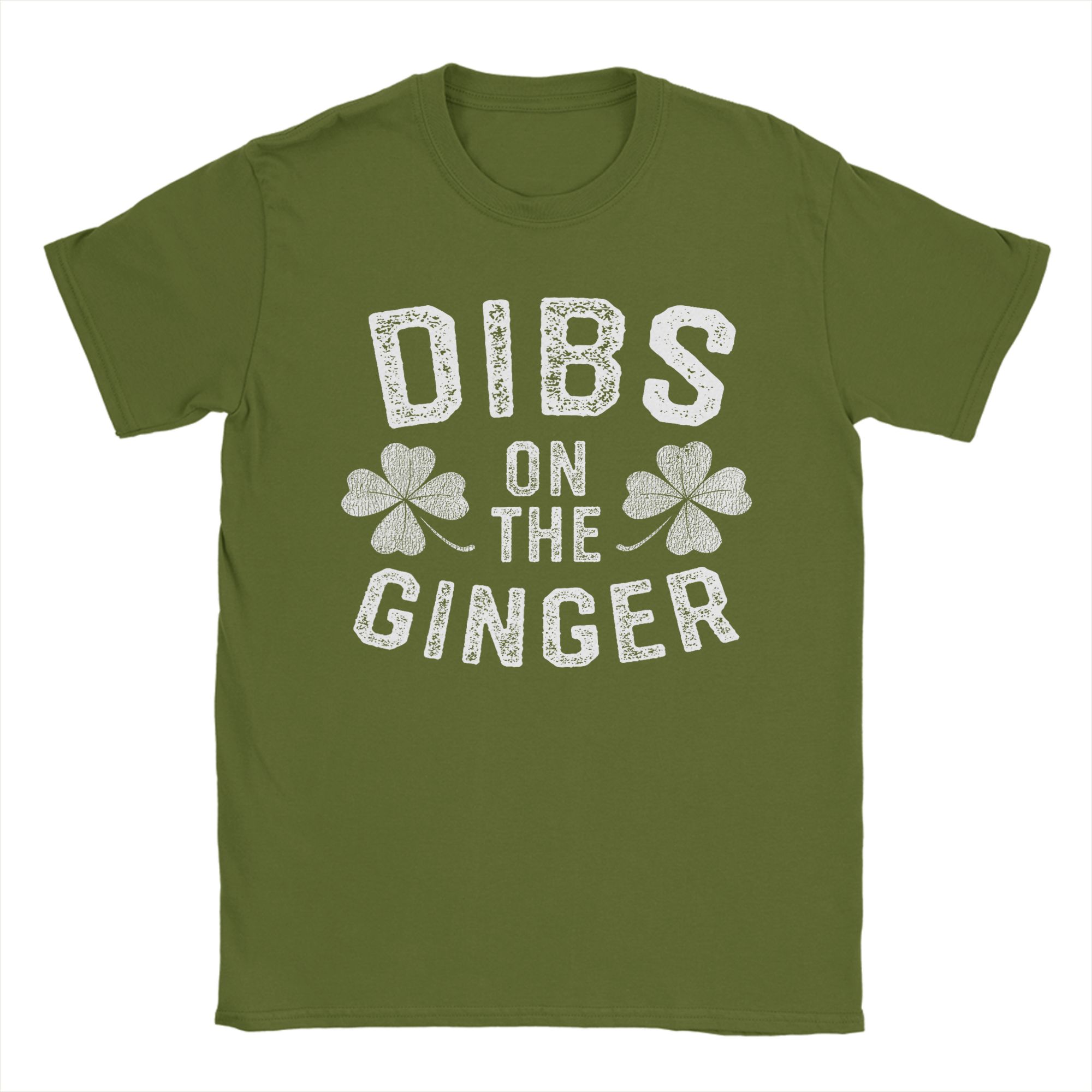 Dibs On The Ginger Shamrock St Patricks Day Unisexs T Shirt Humor Novelty Tee Short Sleeve TShirt 100 Cotton Plus Size Clothing S