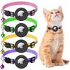 Airtag Cat Collar with Bell Reflective Anti-loss Silicone Protective Cover Small Neck Ring Cat Anti-loss