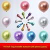 Thickened Metal Latex Balloons 10 Inch Golden Round Shape for Wedding Birthday Party Decoration Business Opening Celebration