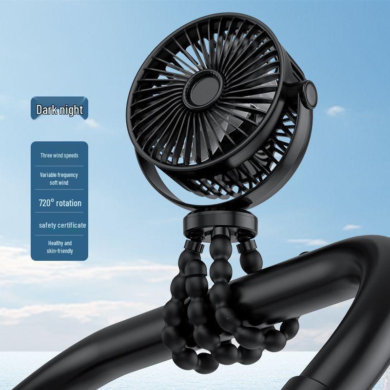 Portable Silent Mini Octopus Fan for Stroller, Dorm, Office, Desktop & Outdoor Use
