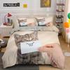 Set Biancheria da Letto per Animali Domestici Simpatico Set Letto per Gatti per Bambini Copripiumino Federa Copripiumino Kawaii Kitty Poliestere Morbido