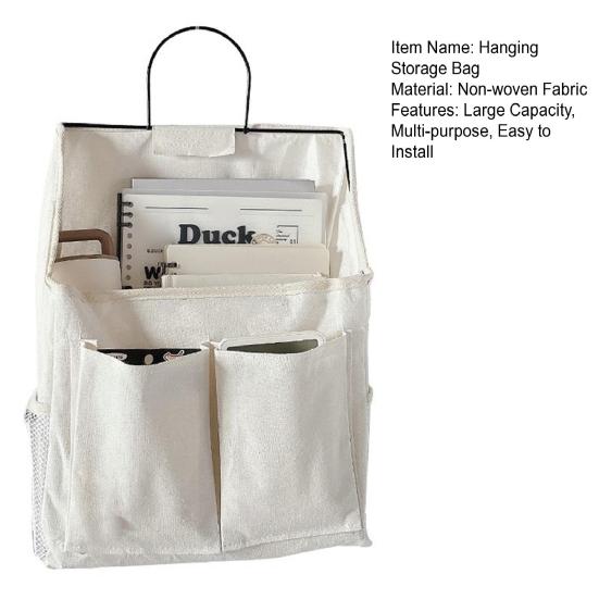 Hängeaufbewahrungstasche Große Kapazität Mehrere Fächer Kleiderschrank Schreibtisch Stofftasche Zeitschriftenbuch Organizer