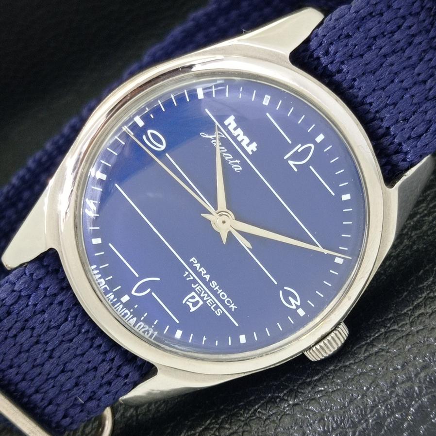 

HMT JANATA INDINA MENS HAND-WINDING BLUE DIAL WATCH a430303-2 R102-a430303