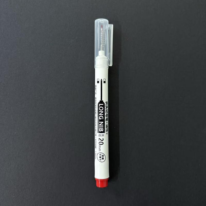 Long Needle 20mm Marker Pen for Deep Hole Marking Screw On Metal Bathroom Woodworking Tile Construction Projects