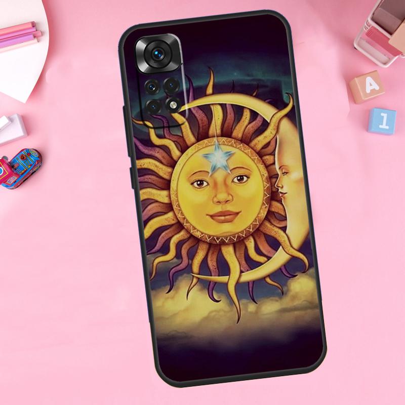 Sun Moon Face For Xiaomi Redmi Note 14 10 11 12 13 15 Pro Plus Phone Case For Redmi 15 15C 14C 12C 10C 13C