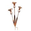 Triple Bluebells Garden Stake, Metal Flower Decoration with Bell, Calla Lilies Yard Art Sculpture, Rustic Handmade Ornament for Outdoor Lawn Patio
