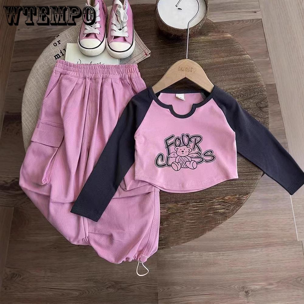 

Girls Set Children s Fashionable Clothes,baby Casual Work Pants Two-piece Set 100