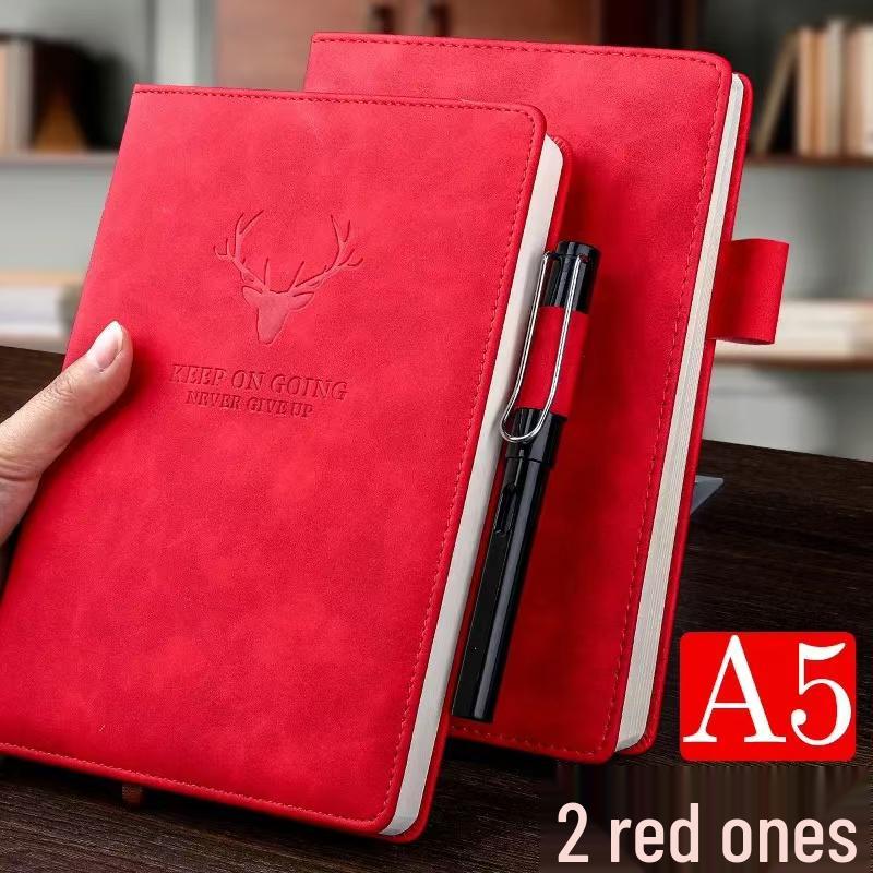 Extra Thick Magnetic Leather Business Notebook with Buckle