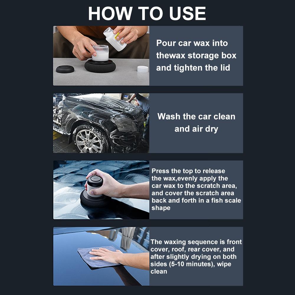 Esponja de enceramento de carro, ferramenta de limpeza de cera líquida e manutenção de polimento, reparo de arranhões, polidor para polimento de detalhamento de carro