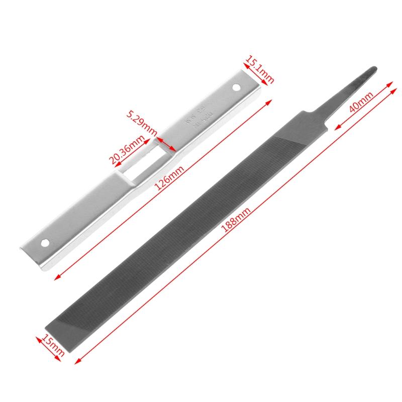 A0KF Chainsaw Lawn Mower Depth Gauge Steel Flat File Sharpening Tool Kit Guide Tester