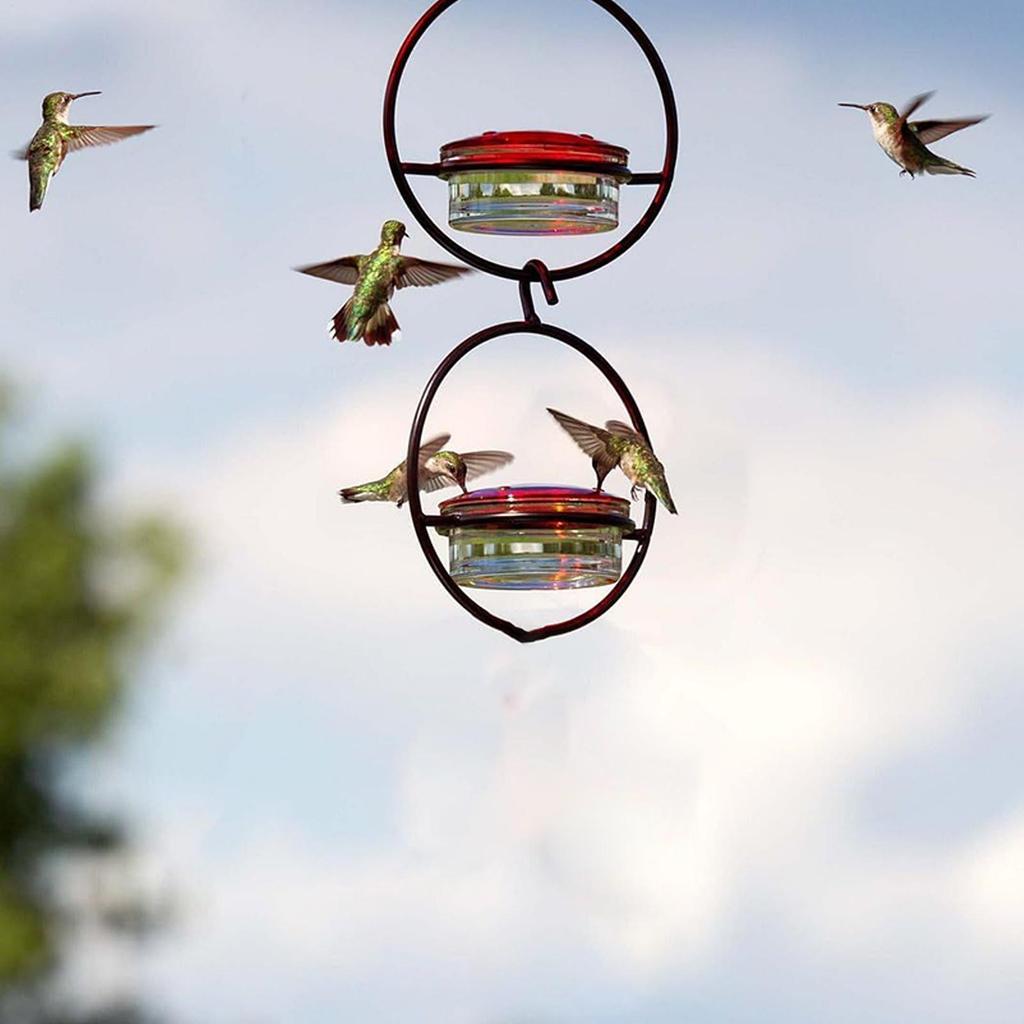 Humming Bird Feeders For Outdoors Round Feeding Tray Bird Feeders For Outdoors For Women Mom Hummingbird Lover Garden Watching