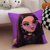 Stylish American Fashion Doll BBratz Cushion Cover Throw Pillow Cover Hidden Button Durable Polyester Chair Cushion