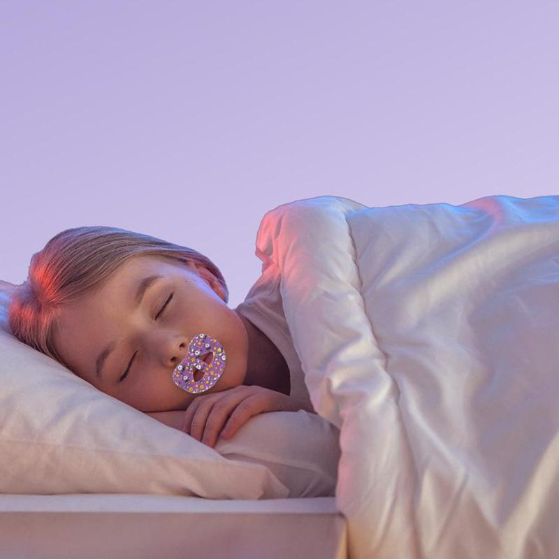 30 Pcs Cartoon Anti Snoring Nose Breathing Improving Patch Mouth Closure Tape Sleep Aid Breathing Stickers Mouth Ease Sleep Tape