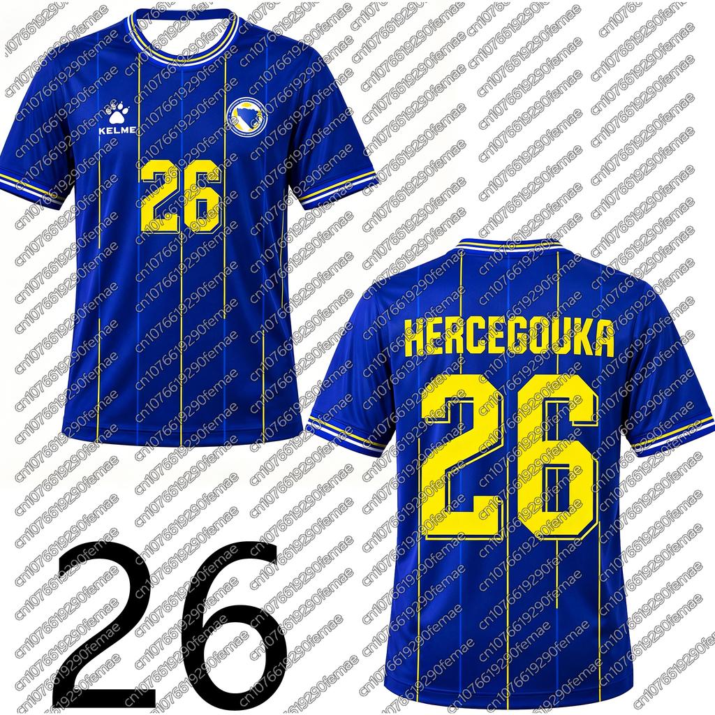 2026 Neues Sommer T-Shirt Bosnien Herzegowina für Kinder Schnelltrocknendes Fußballtrikot Geschenk für Fans Damen Herren Sport Trainingsshirt