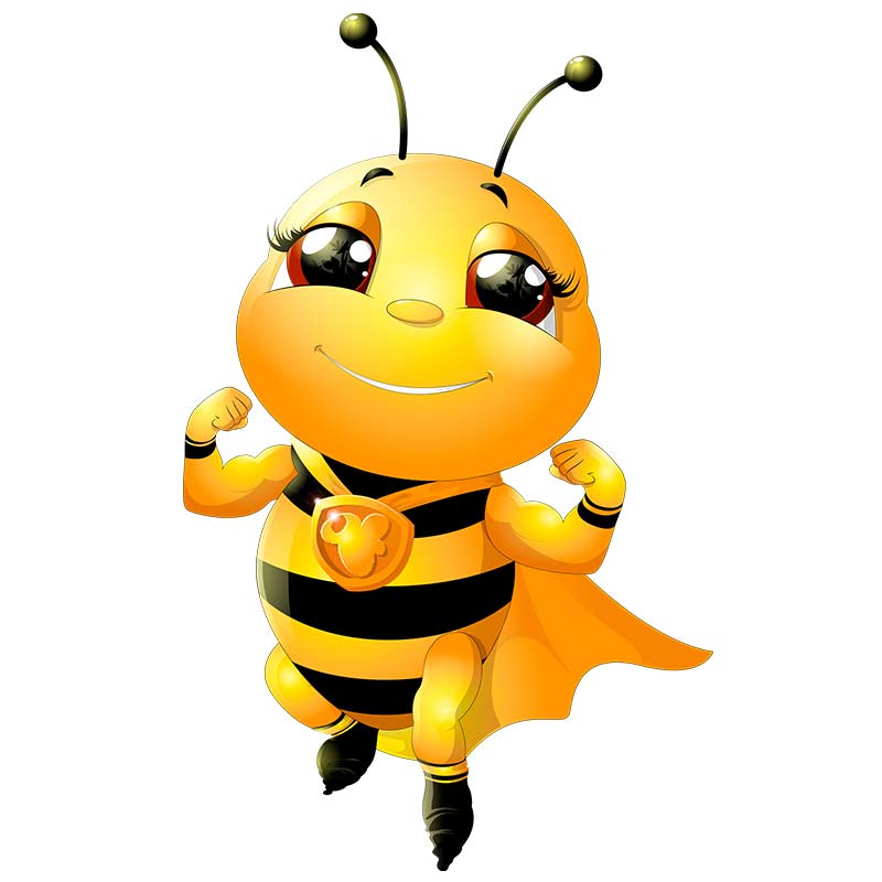 Cute Little Bee Cartoon Insect Car Stickers Waterproof Vinyl Decals Auto Body Window Decor Motorcycle Helmet Stickers M461