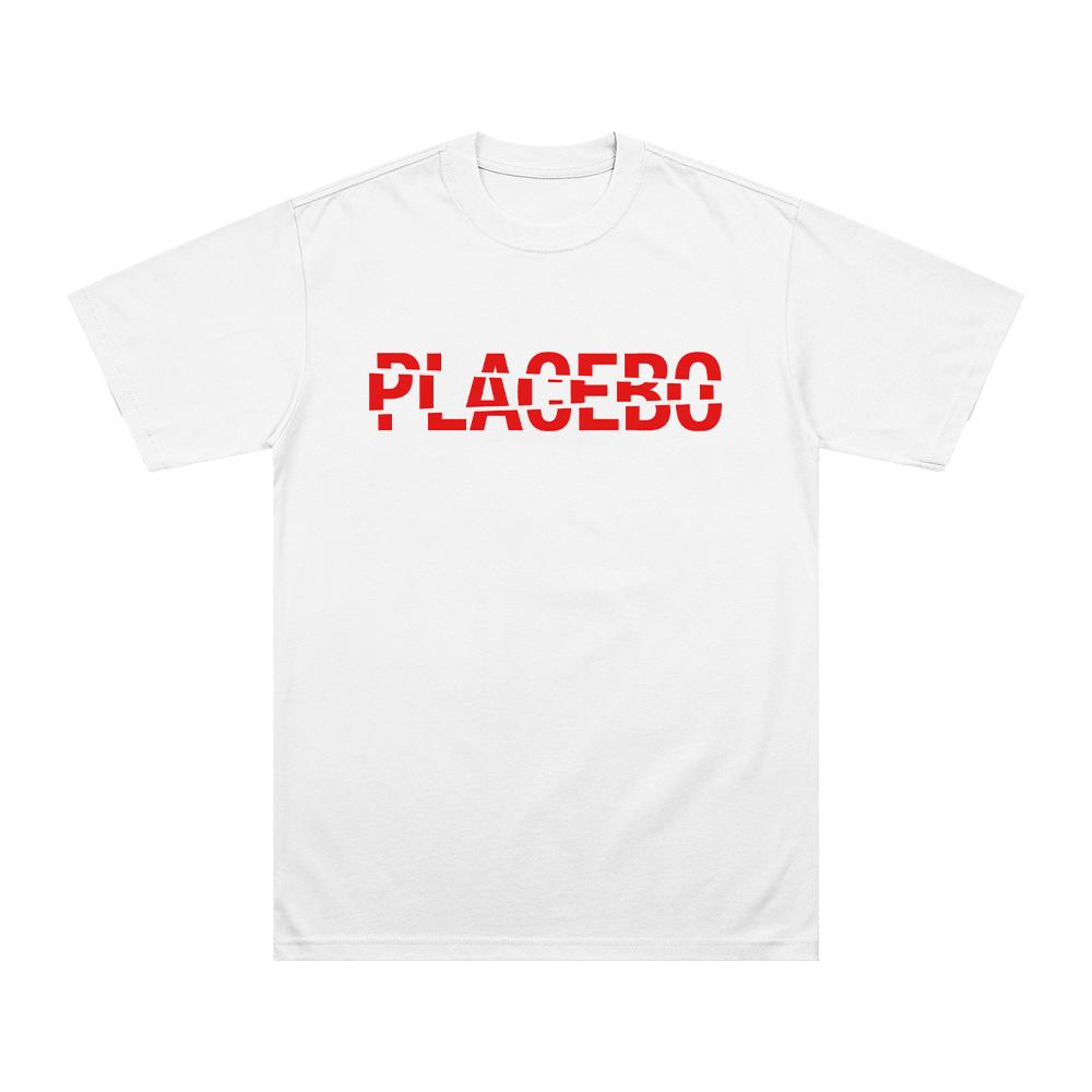Placebo Logo Tshirt Print Cotton Tshirt Alternative Rock Band Unisex Short Sleeve Tee Summer Casual Breathable Loose Streetwear