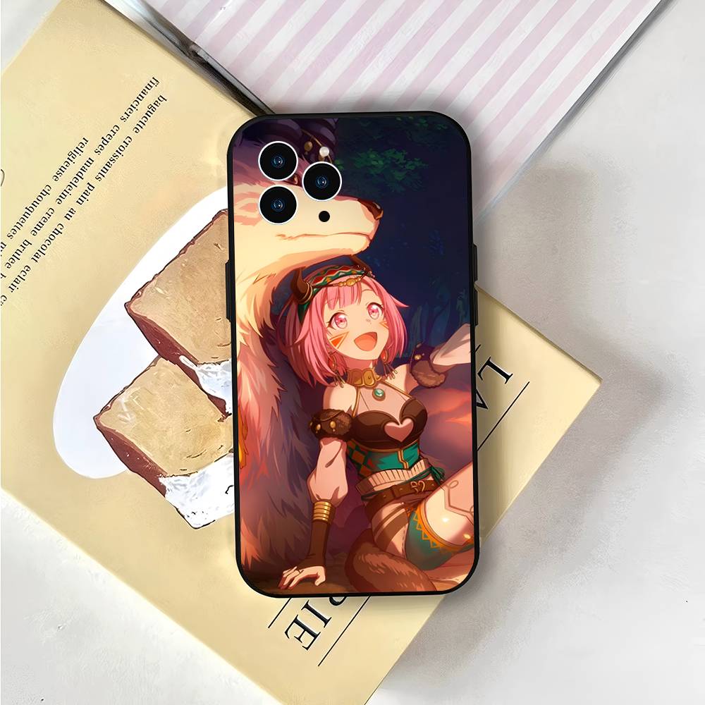 Emu Otori Cartoon Animation Phone Case For IPhone 17 Air 16 15 14 13 Pro Max 11 12 Black Silicone Cover