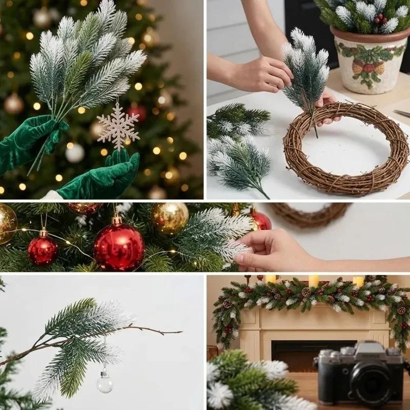1/10 Stück Künstliche Kiefernadeln Dekoration Künstliche Pflanzen Nadel für Hochzeitsgeschenkbox Weihnachtsdekoration DIY Kiefernadeln Dekoration