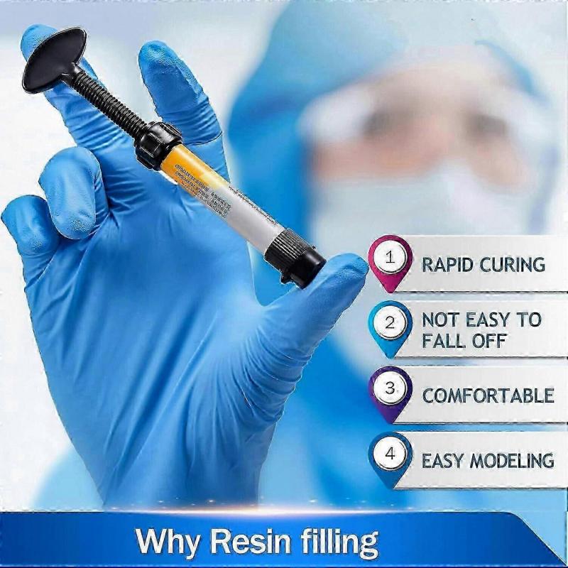 Starker Zahnzement zur Zahnreparatur, Kariesfüllung & Restauration, Harz-Zahnreparaturset für die dentale Restauration
