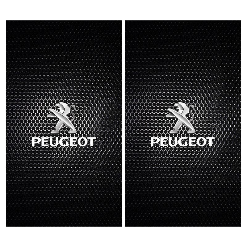 

Для Peugeot 308 408 508 RCZ 208 3008 2008 206 207 108 406 408 206 207 208 307 2 шт. Защитная пленка для центральной стойки с логотипом автомобиля, наклейка против царапин
