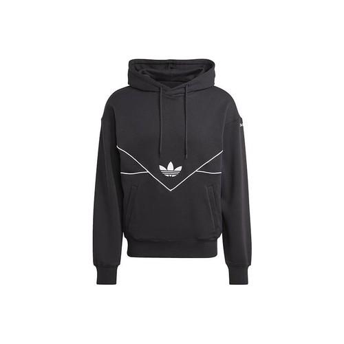 adidas Originals Logo Embroidered Drawstring Sports Hoodie Men’s Black S чёрный