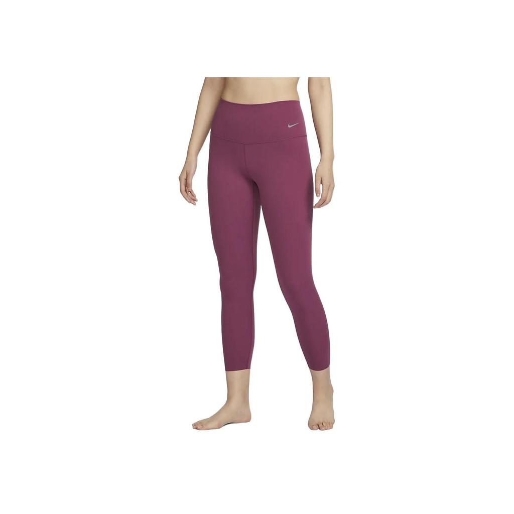 Nike Zenvy Air Series Solid High-Waisted Leggings Women Leggings Purple-Red DQ6016-653