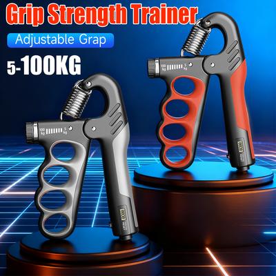 5-100Kg Adjustable Hand Grip Strengthener Trainer With Counter Wrist Forearm And Exerciser For Muscle Building Strength