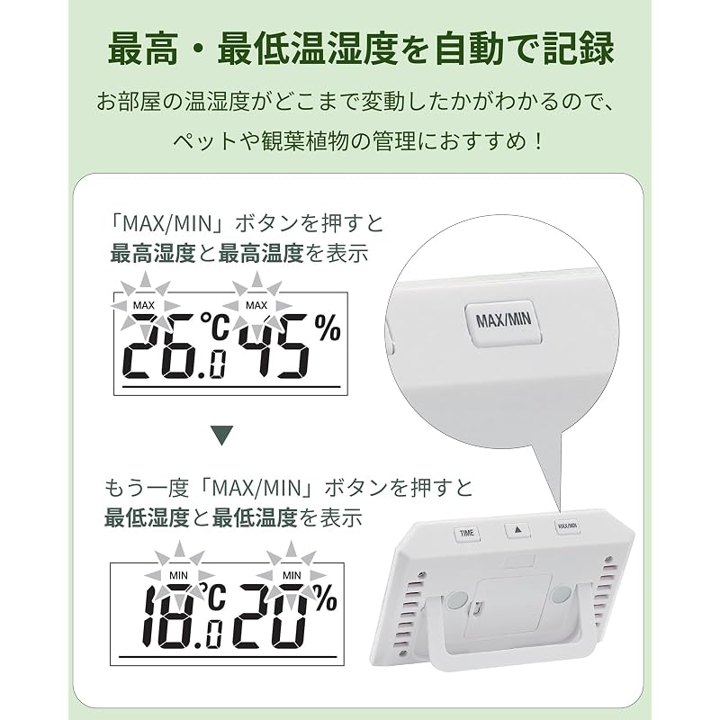 Tanita (TANITA) Digital Thermometer and Hygrometer, White, Model TT-574-WH