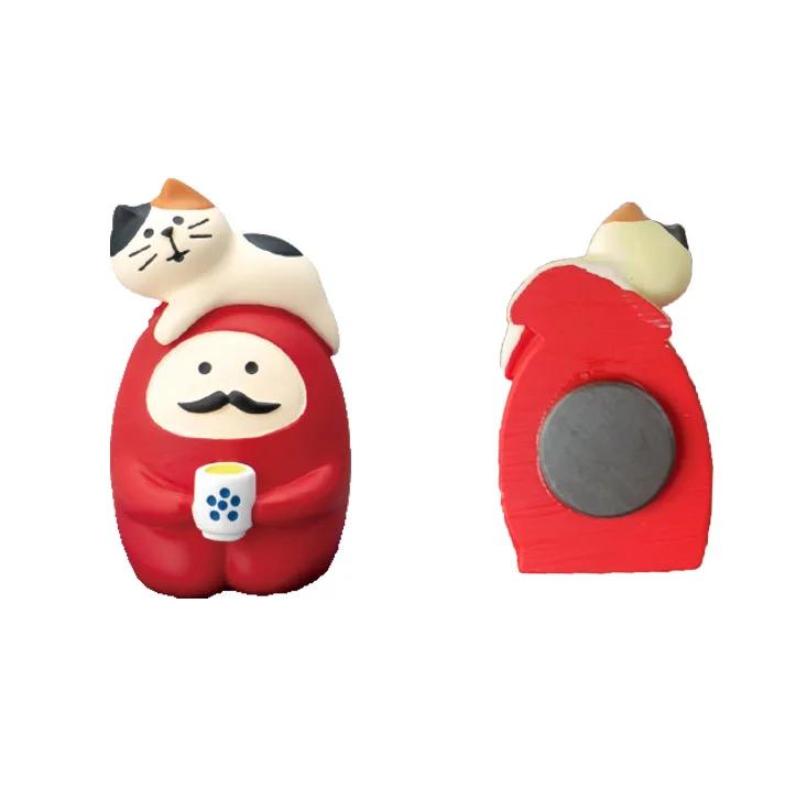 Resin Cute Cartoon Cat Fridge Magnetic Sticker Kawaii Zakka 3D Refrigerator Magnet Magnets Home Decoration Creative BirthdayGift