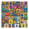 50Pcs Psychedelic Cartoon Color Aesthetics Graffiti Stickers Decoration Luggage Phone Guitar Scrapbook Cup Car Classic Kid Toys