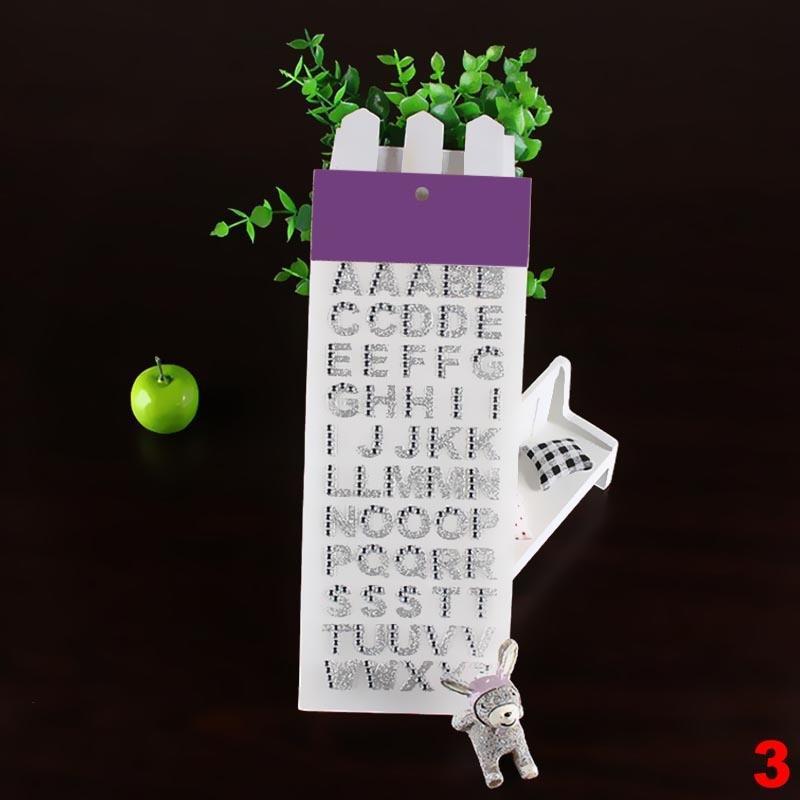 2X Glitter Crystals Alphabet Letter Home Stickers Self Adhesive DIY A Z Words Decor