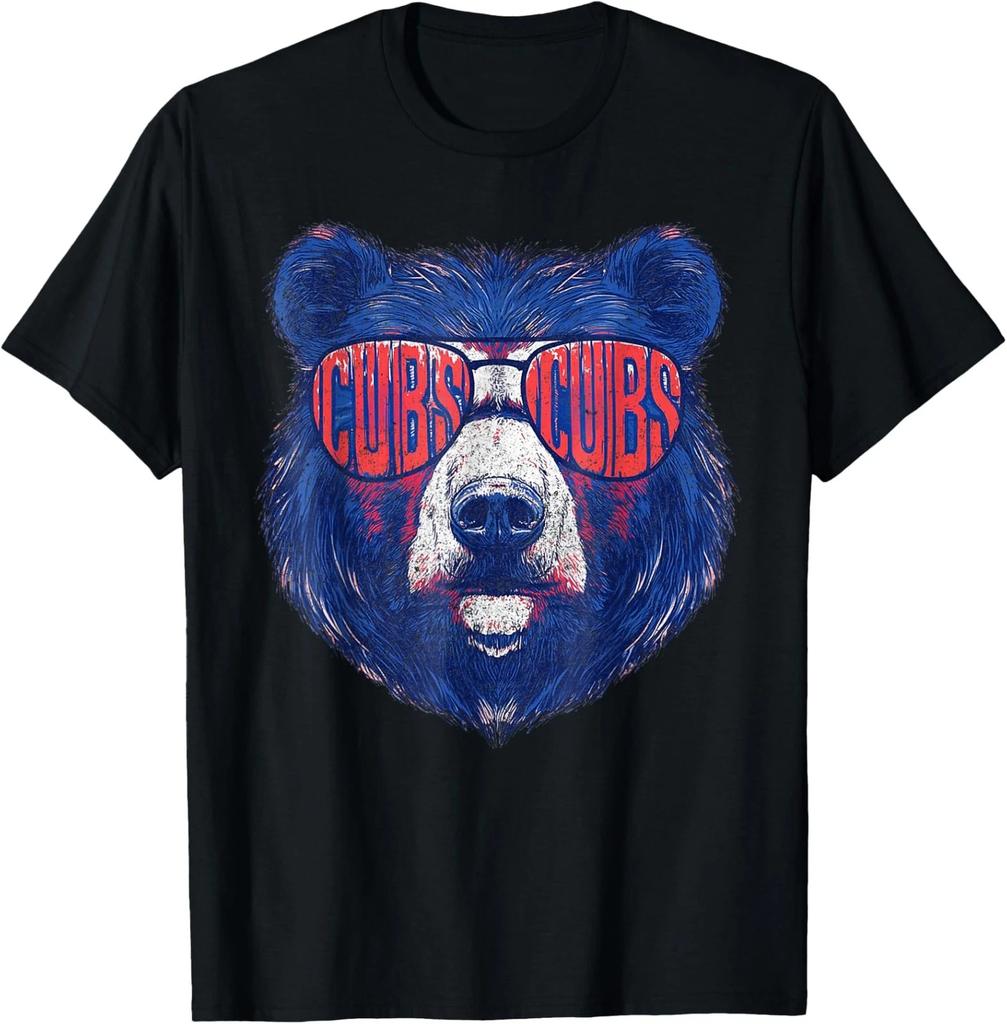 Bear Cubs Wearing Sunglasses Vintage Design Unisex T-Shirt