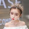 New Handmade Baroque Hair Accessories Crown Children's Atmospheric Crystal Headdress  Alloy Crown