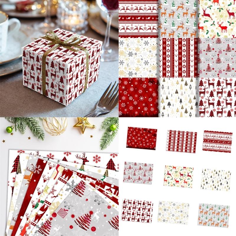 Festival Cartoon Reindeer Design Wrapping Sheets User Friendly Recyclable Paper For Christmas Parties Decorations