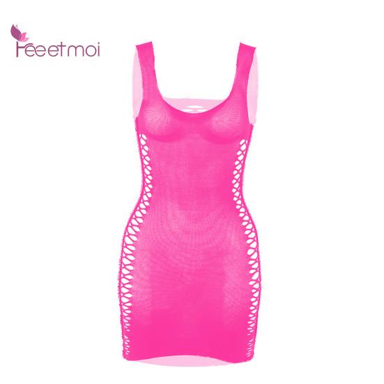 Φόρεμα εσώρουχα Hollow Out Butt Lift Sleep Colthes Summer Sexy Wear Pure Color Hip Wrap Night Dress