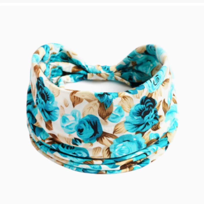 Women's  Boho Cotton Printed Headband Sports Band Striped Headband A Wide Edge Yoga Headband Soft Hair Band Headdress Bundle Women Girls Hair Band