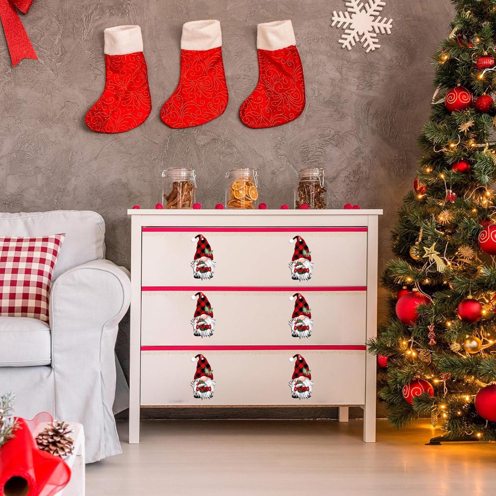 

Крышка для ручки в виде рождественского гнома, круглая кнопка, декоративная ручка для дверного узла, крышка для ручки в виде гнома, подходящая для ручек шкафа One Size