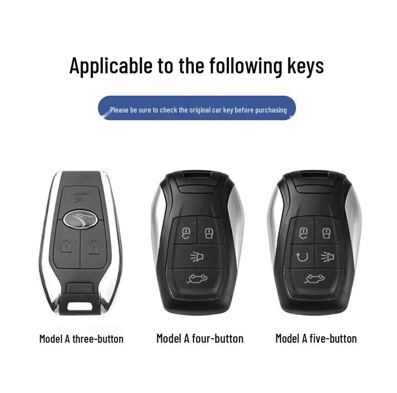 Premium Genuine Leather Key Case for Southeast DX7, DX3, DX5, A5 - Unisex Classic with Shell Buckle