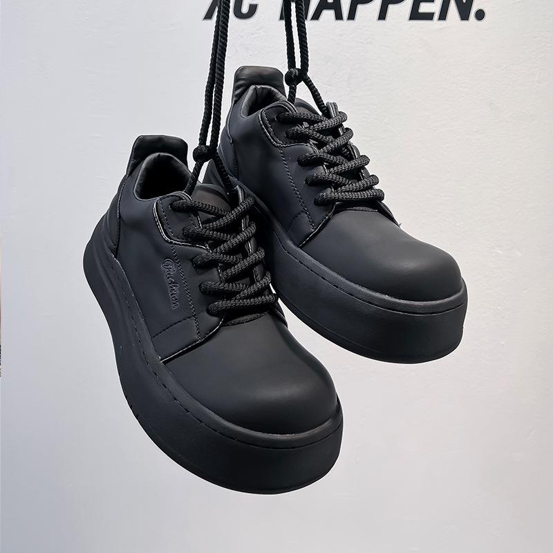 Shoes Men's Spring and Autumn Breathable Casual Shoes Trend Advanced 2024 New Platform White Shoes 9777-A