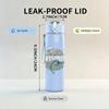 1PC Soft Green Cloud Minimalist Sketch Print 750ml Portable Sports Water Bottle Leakproof Gym Outdoor Travel Drink Cup