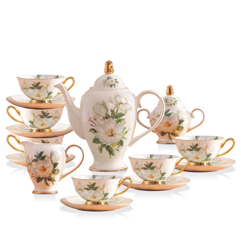 Xiao Yue Ya European Ceramic 15-Piece Coffee & Tea Set