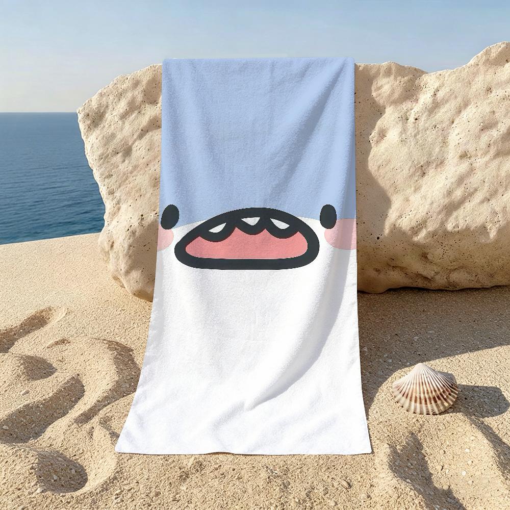 Cartoon B-Bigface Cute Shark Towel Towels For Beaches Yoga Studios Gyms Hot Springs Swimming Pools And Picnics