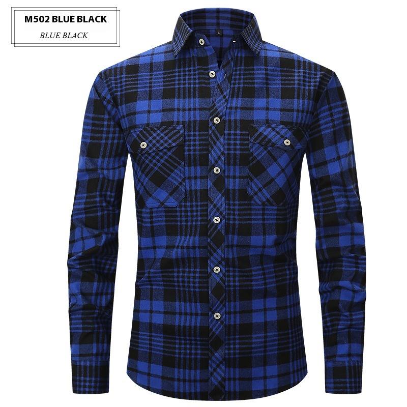 Cozy Up Men's Casual Plaid Flannel Long Sleeve Button Down Shirt