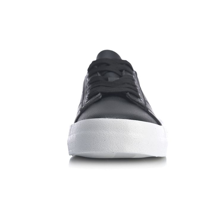 Li Ning Vulc Slip Resistant Durable Shock Absorbing Low Top Skate Shoes Men Sneaker Black AGCQ055-1