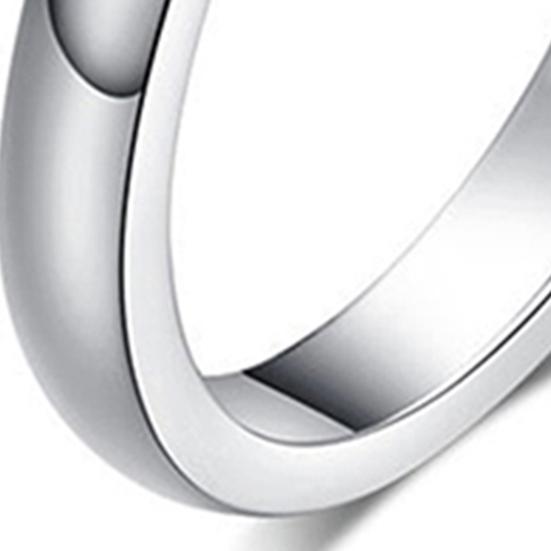 Ring Polishing Rhinestone Inlaid Titanium Steel Titanium Wedding Ring for Party